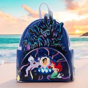 Loungefly Disney The Little Mermaid Ursula's Lair Glow-In-The-Dark Mini Backpack